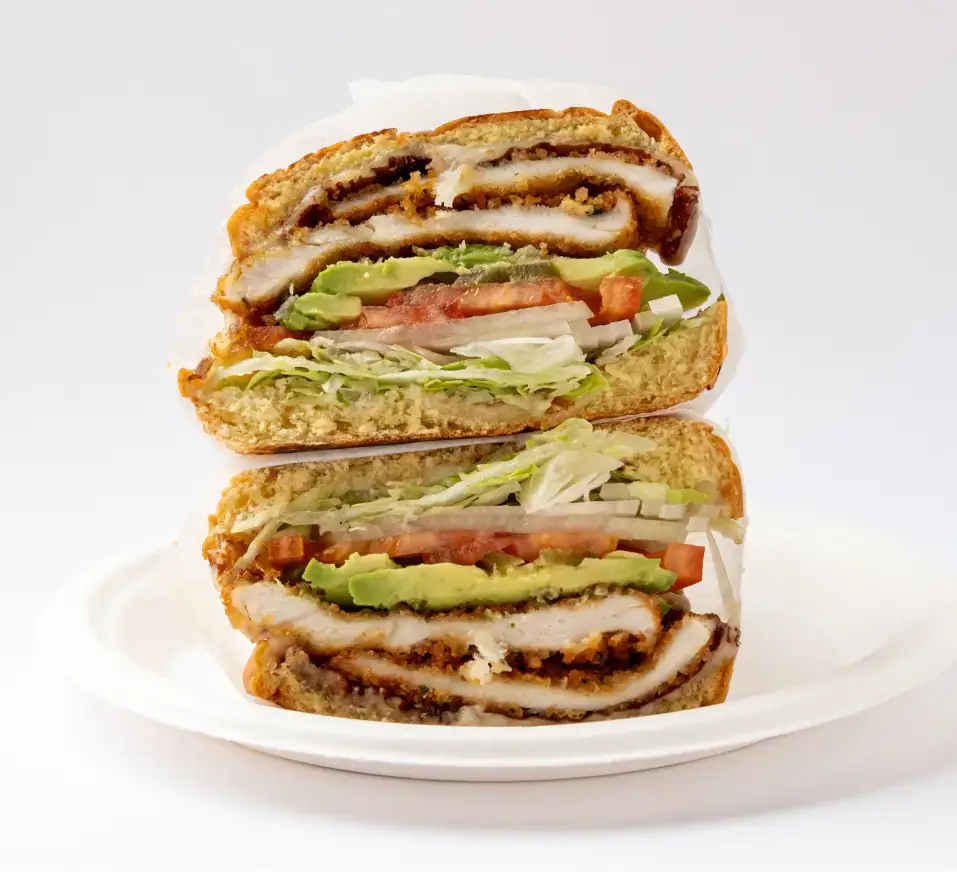 Mexican torta sandwich at Los Tacos Hermanos on Canal Street in SoHo, NYC
